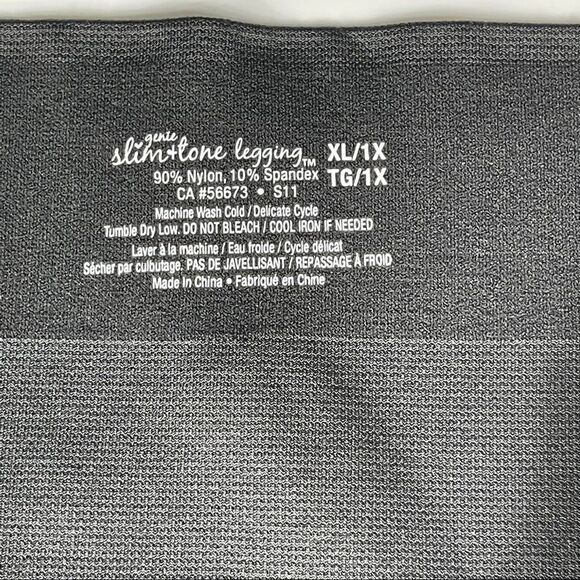 Genie Slim & Tone Leggings Gray High Waist Women's Size XL - Picture 5 of 7